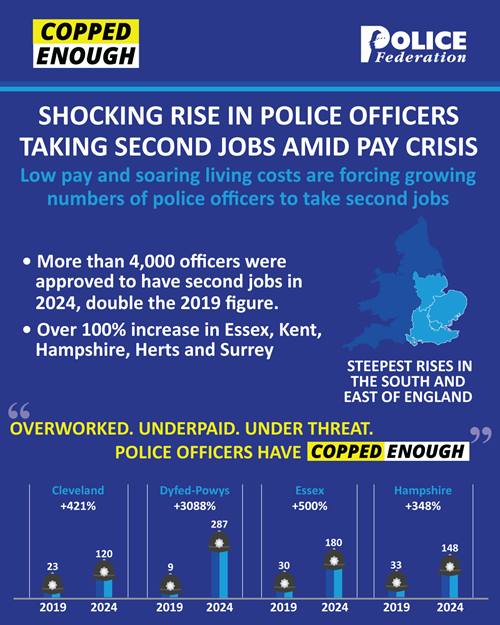 A secondary employment infographic