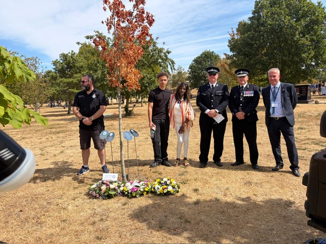 Gathered at the West Midlands Police tree at The Beat