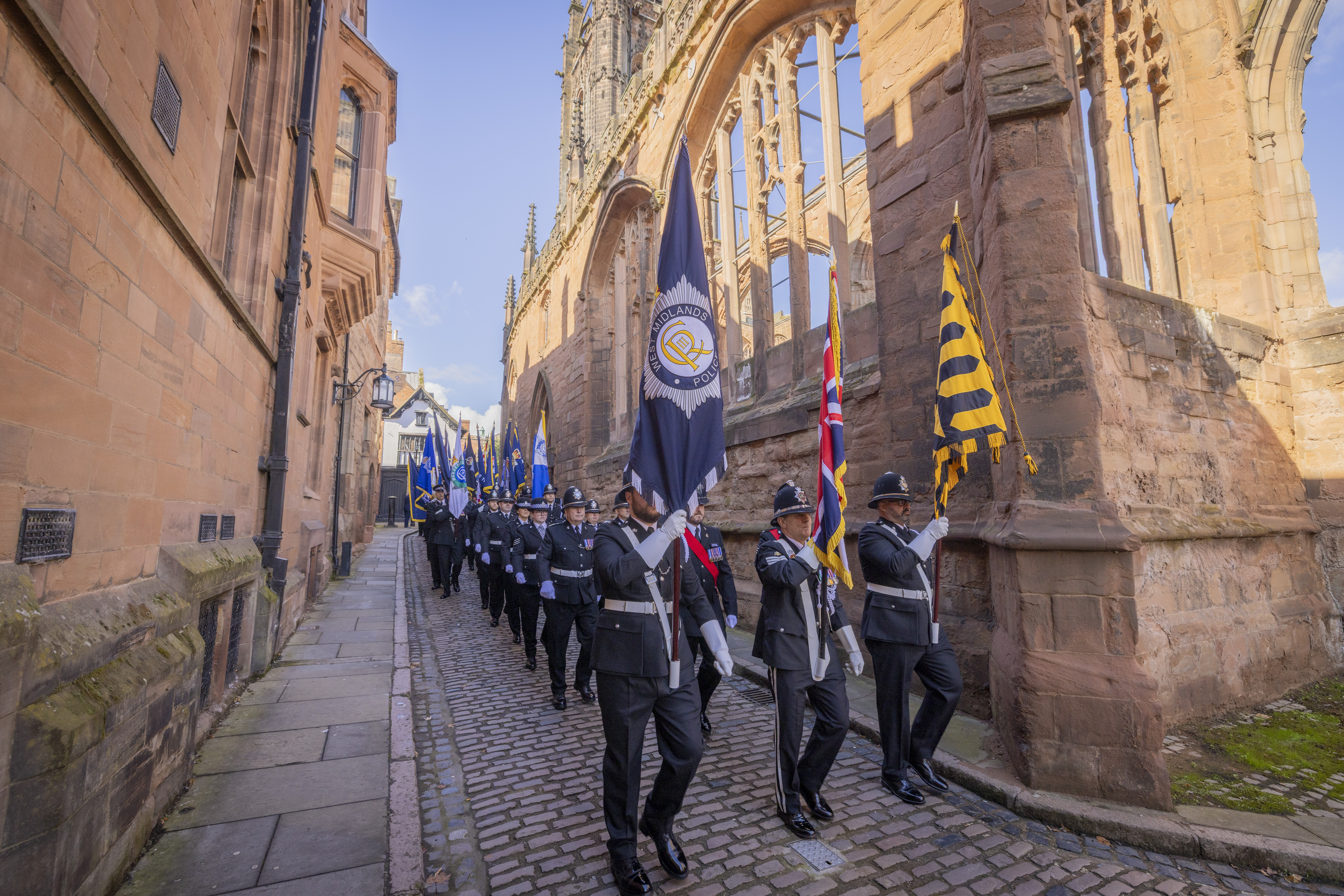 The honour guard in action.